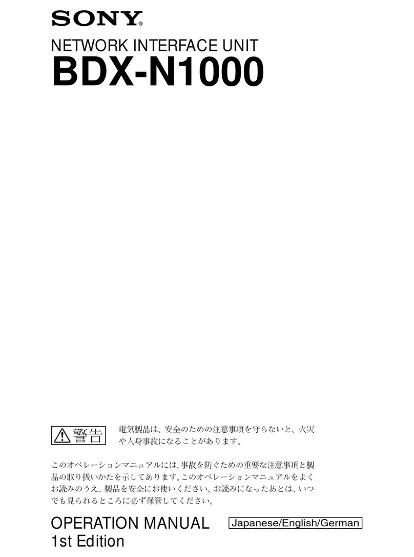 Sony BDX-N1000 Operation manual