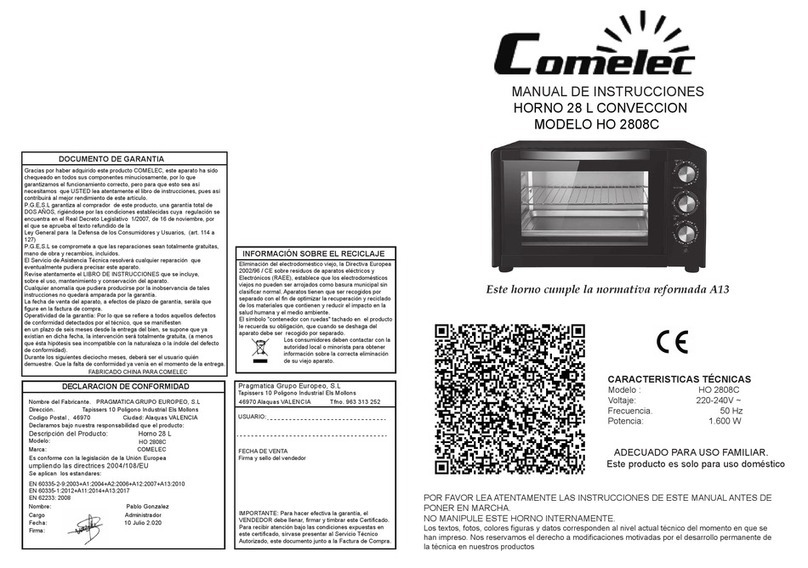 Comelec HO 2808C instruction manual