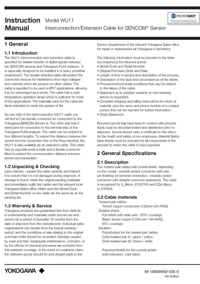 YOKOGAWA MICROWATT WU11 instruction manual