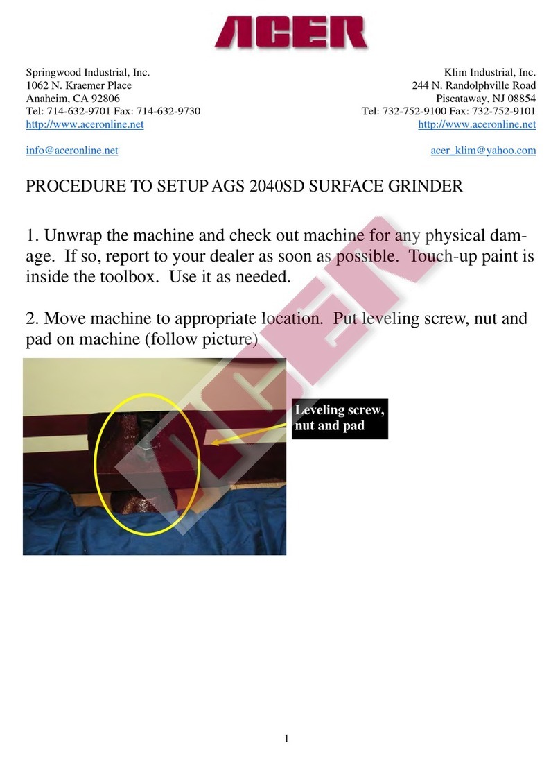 Acer AGS 2040SD Procedure to Setup