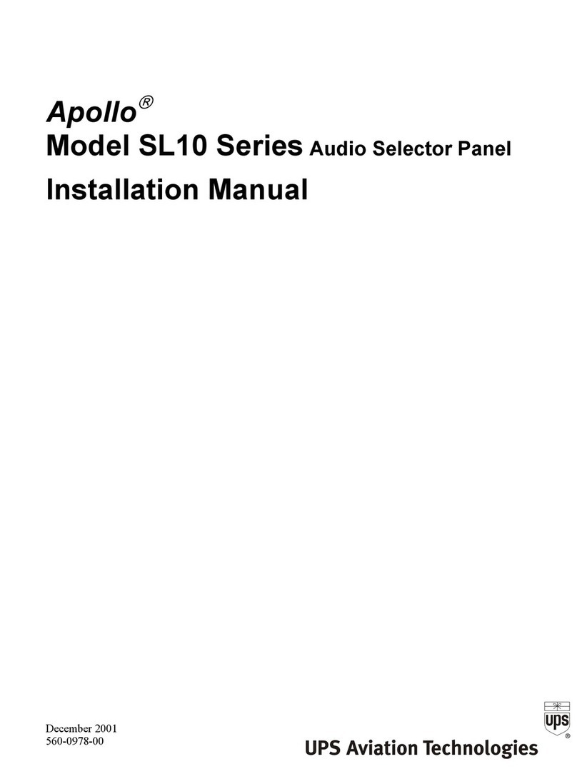 UPS Aviation Technologies Apollo SL10 installation manual