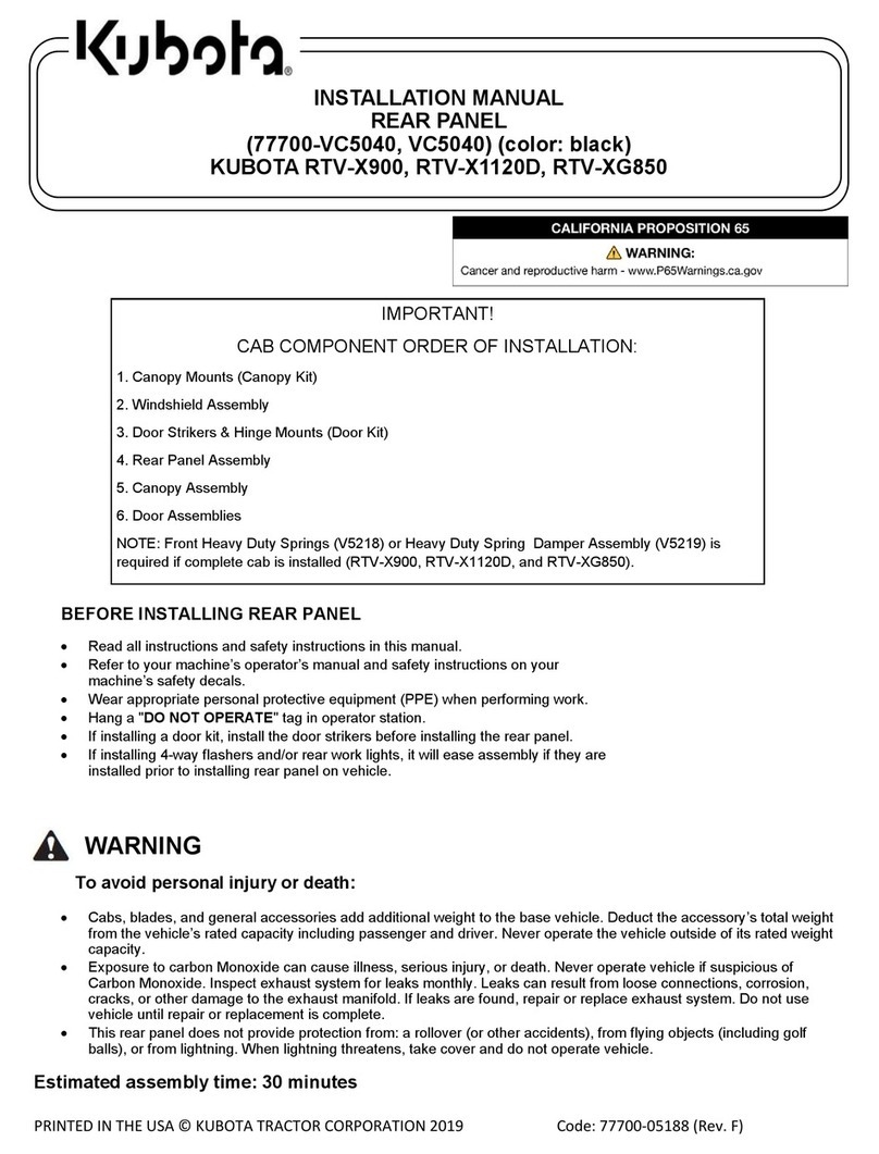 Kubota 77700-VC5040 installation manual