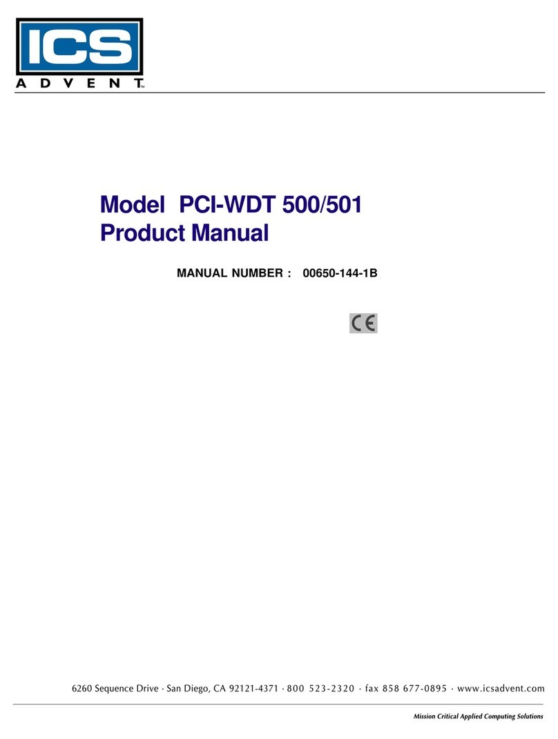 ICS PCI-WDT50 Series product manual