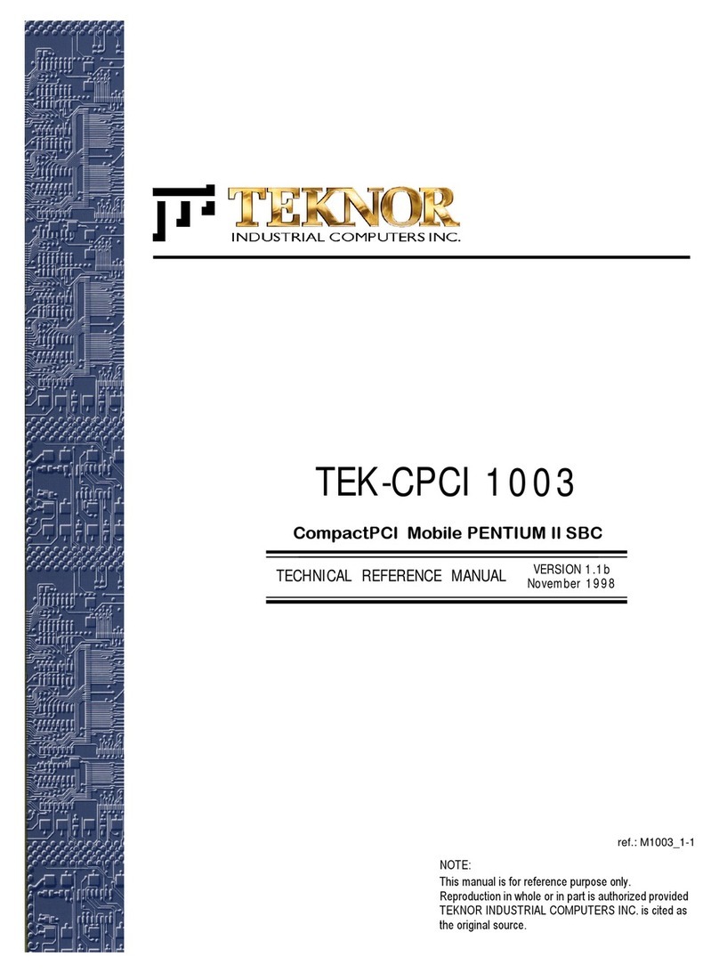 Teknor Industrial Computers TEK-CPCI 1003 Technical reference manual