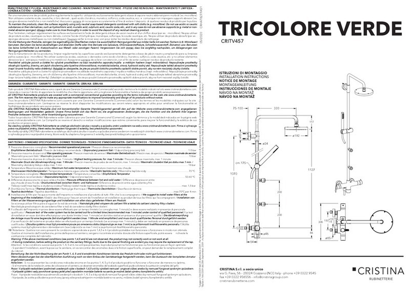 CRISTINA TRICOLORE VERDE CRITV457 User manual