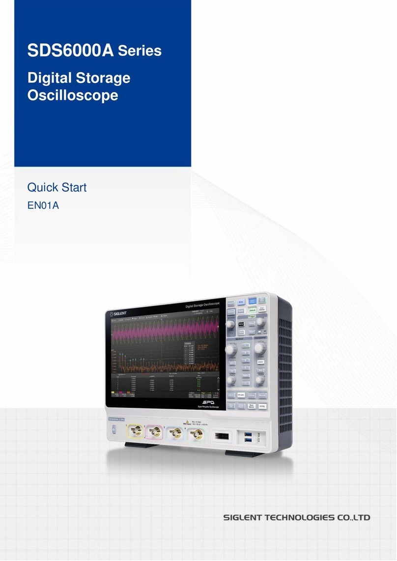 SIGLENT TECHNOLOGIES SDS6000A Series quick start