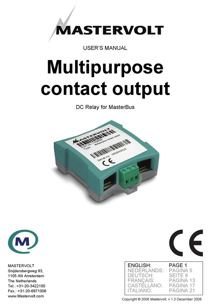 Mastervolt 77030500 User manual
