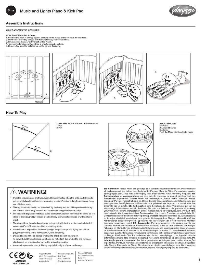 PLAYGRO Music and Lights Piano & Kick Pad Assembly instructions