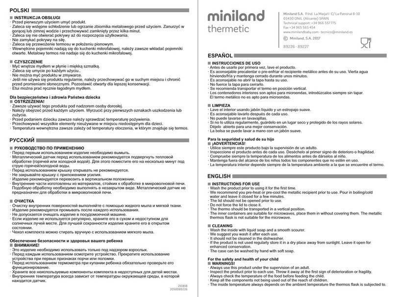 miniland Thermatic 89226 manual