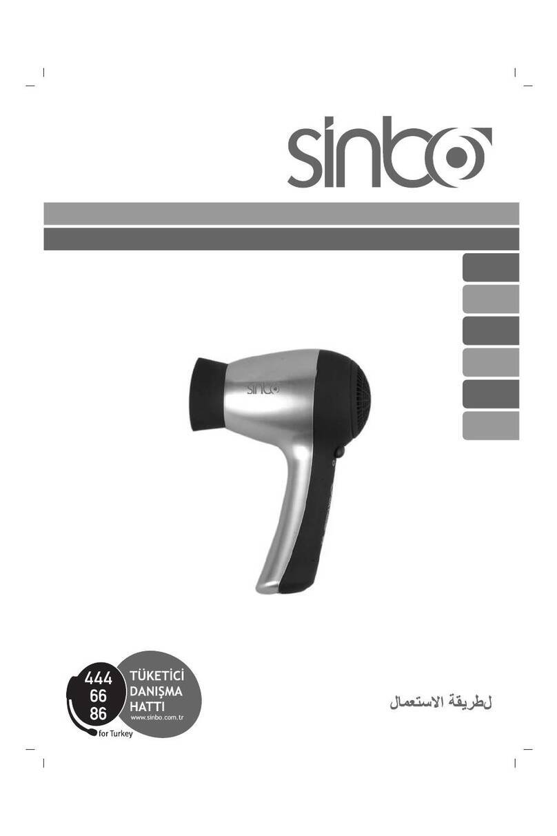 Sinbo SHD-2671 instruction manual