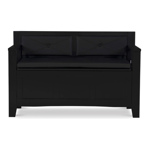 Linon 84021BLK-01-KD-U Assembly instructions
