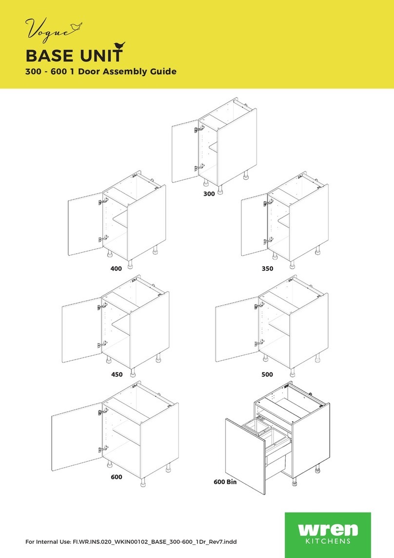 Wren Kitchens Vogue BASE UNIT 300 1 Door User manual Wren Kitchens Vogue BASE UNIT 300 1 Door User manual