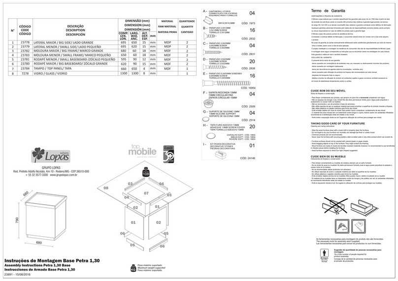 Lopas Petra 1,30 Base User manual