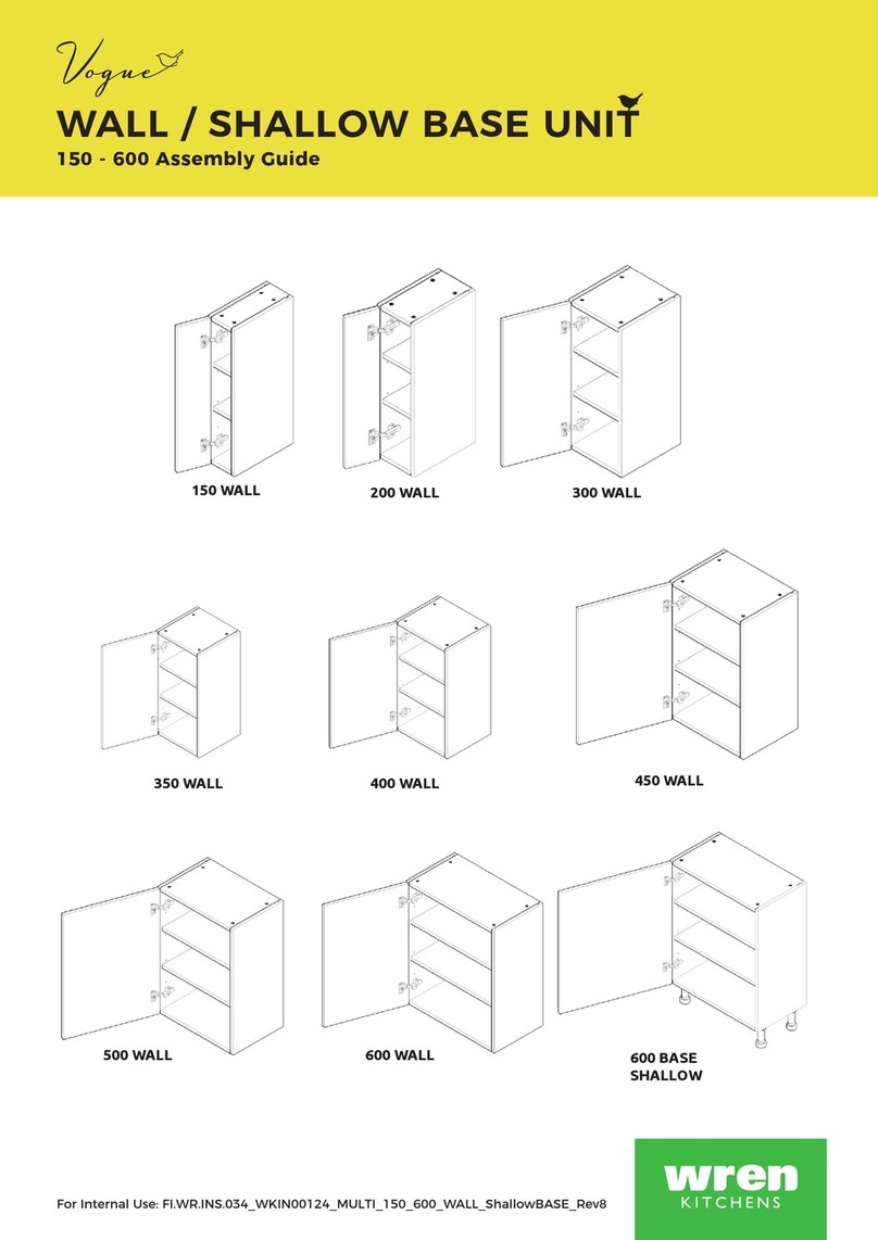 Wren Kitchens Vogue BASE UNIT 150 WALL User manual