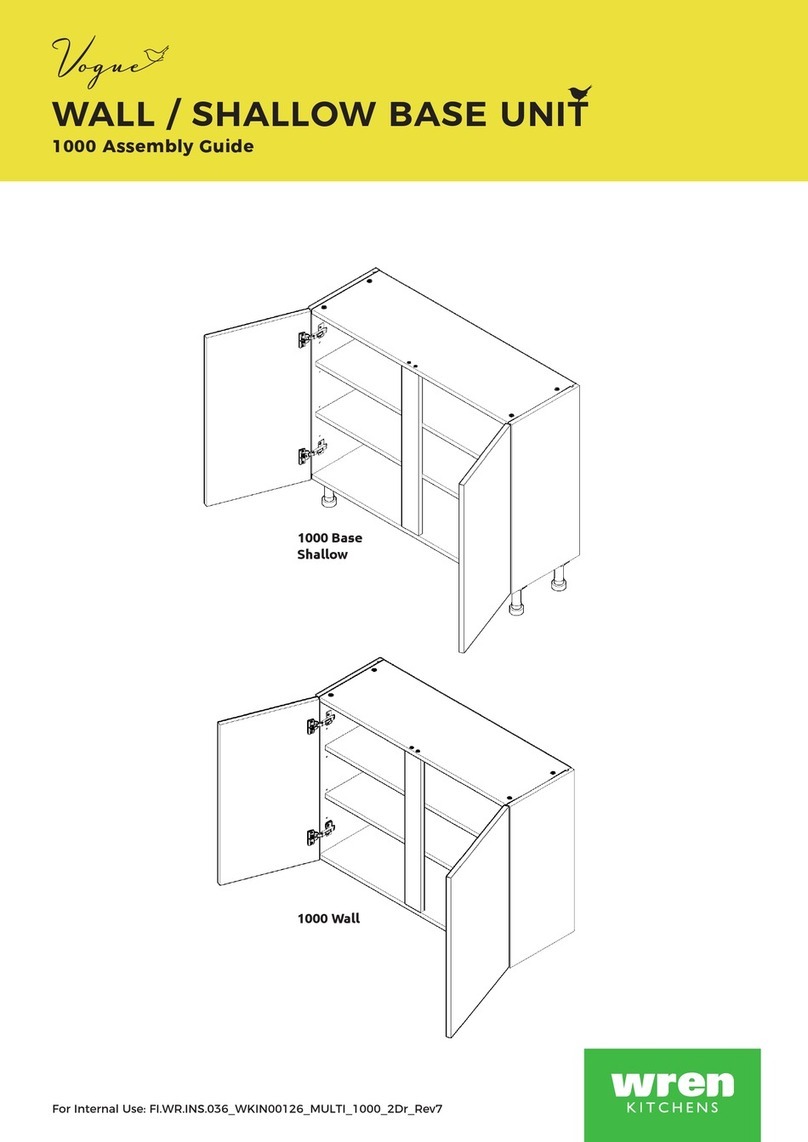 Wren Kitchens Vogue BASE UNIT 1000 Base Shallow User manual