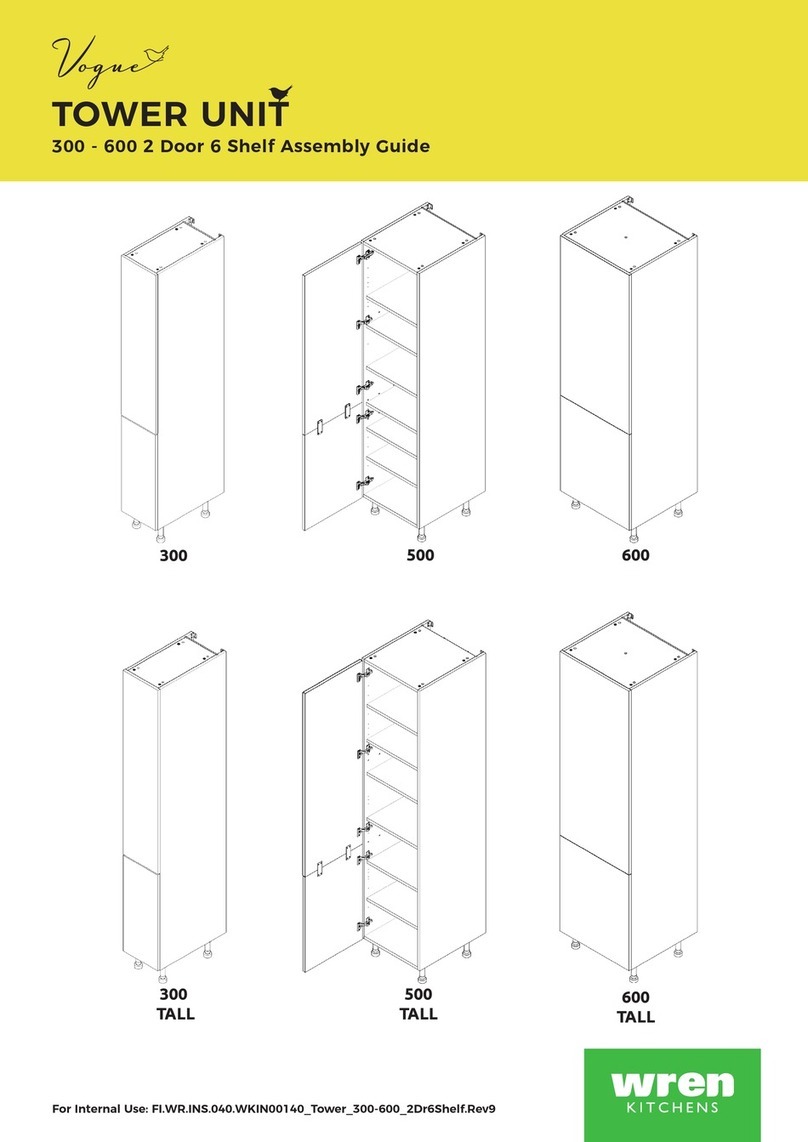 Wren Kitchens Vogue TOWER UNIT 300 2 Door 6 Shelf User manual