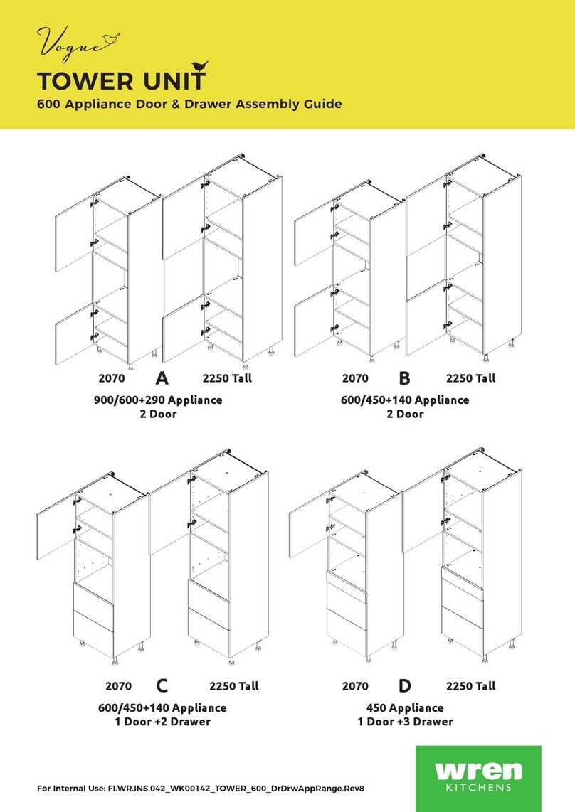 Wren Kitchens Vogue TOWER UNIT 2070 User manual