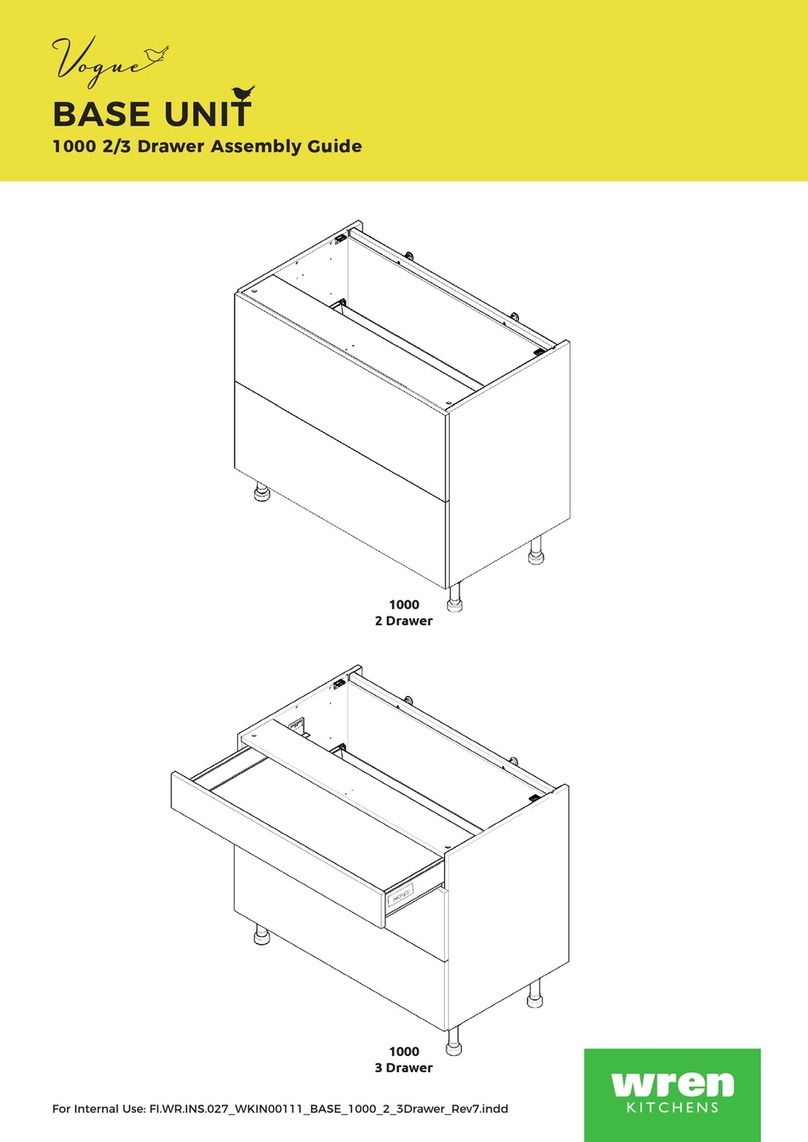 Wren Kitchens Vogue BASE UNIT 1000 2 Door User manual