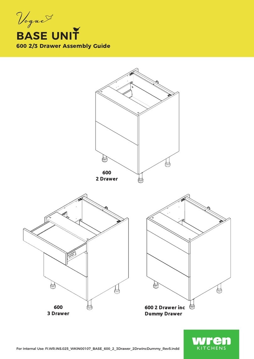 Wren Kitchens Vogue BASE UNIT 600 2 Drawer User manual Wren Kitchens Vogue BASE UNIT 600 2 Drawer User manual
