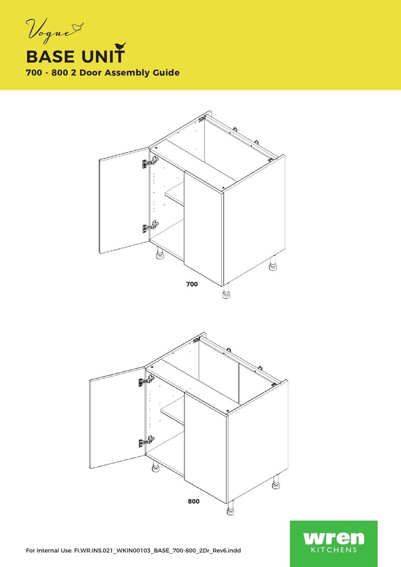 Wren Kitchens Vogue BASE UNIT 800 2 Door User manual