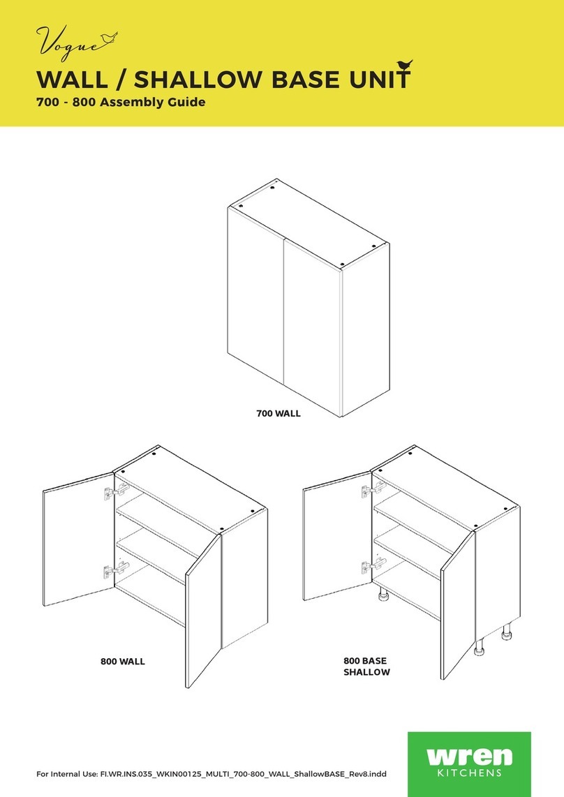 Wren Kitchens Vogue WALL BASE UNIT 700 WALL User manual Wren Kitchens Vogue WALL BASE UNIT 700 WALL User manual