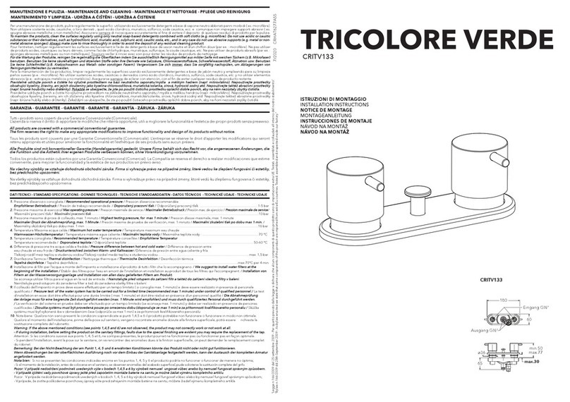 CRISTINA TRICOLORE VERDE CRITV133 User manual