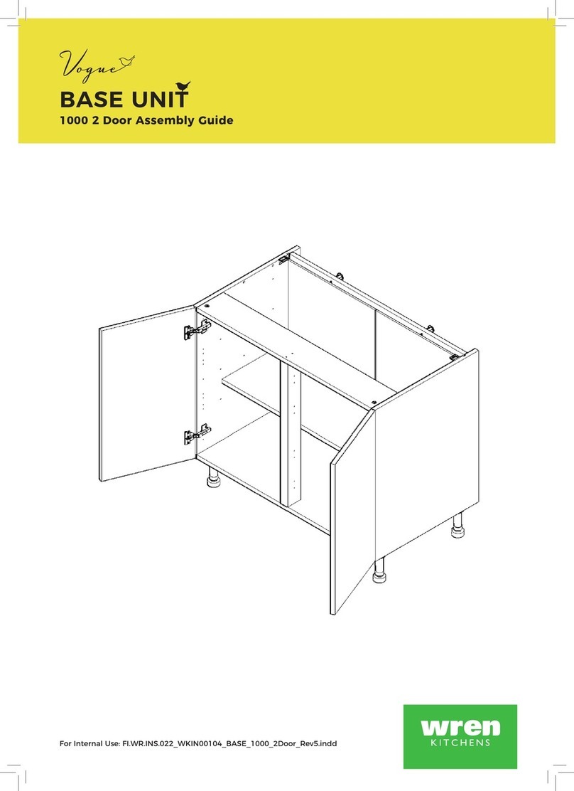 Wren Kitchens Vogue BASE UNIT 1000 2 Door Assembly guide