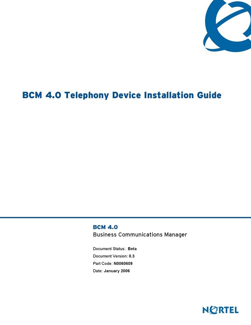 Nortel N0060609 User manual Nortel N0060609 User manual
