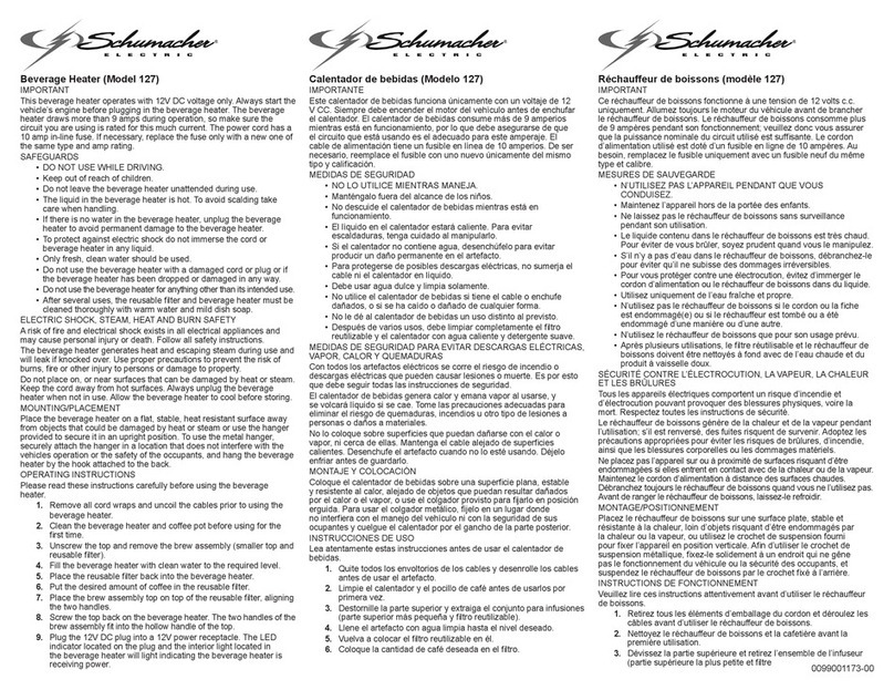 Schumacher Electric 127 User manual