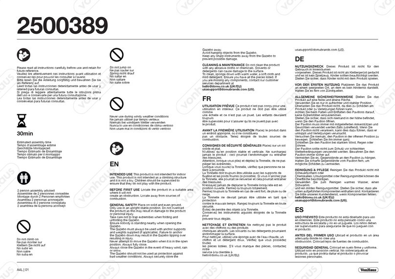 VonHaus 2500389 quick start guide
