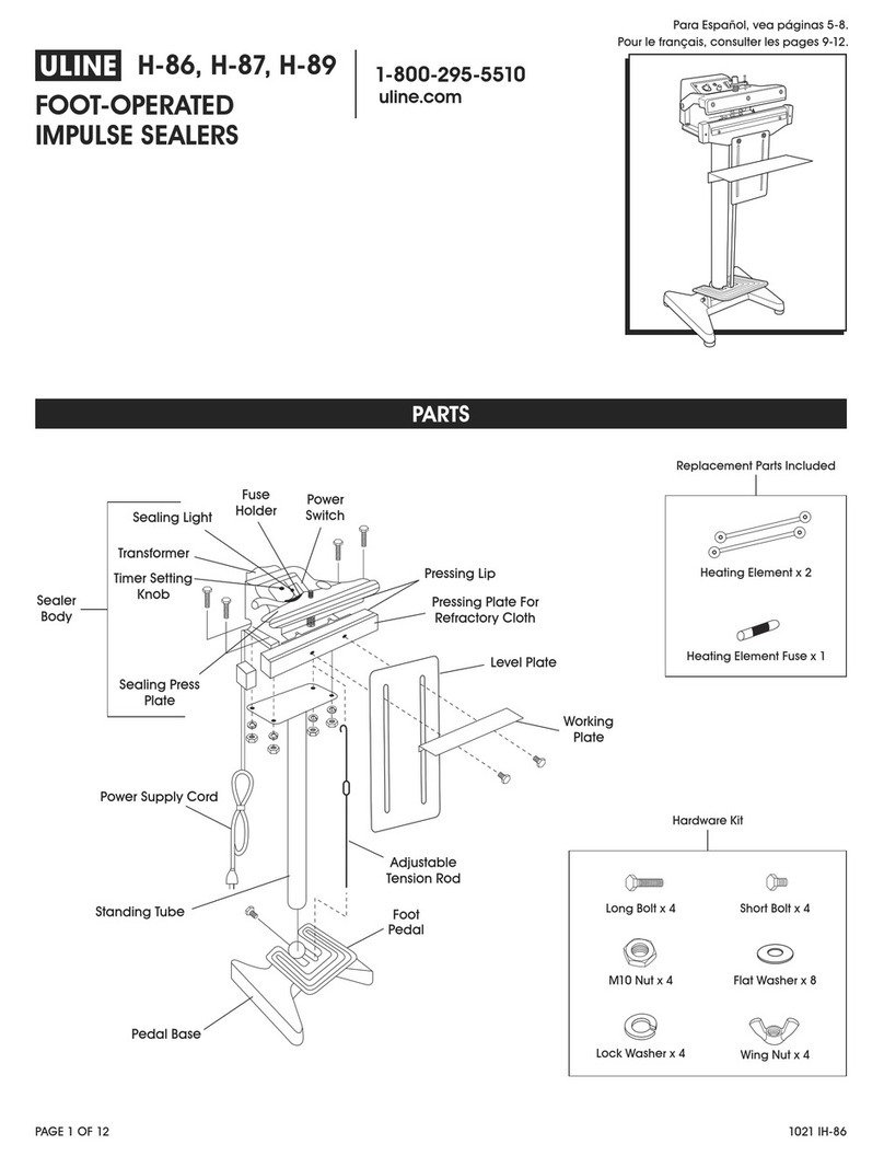 U-Line H-86 User manual