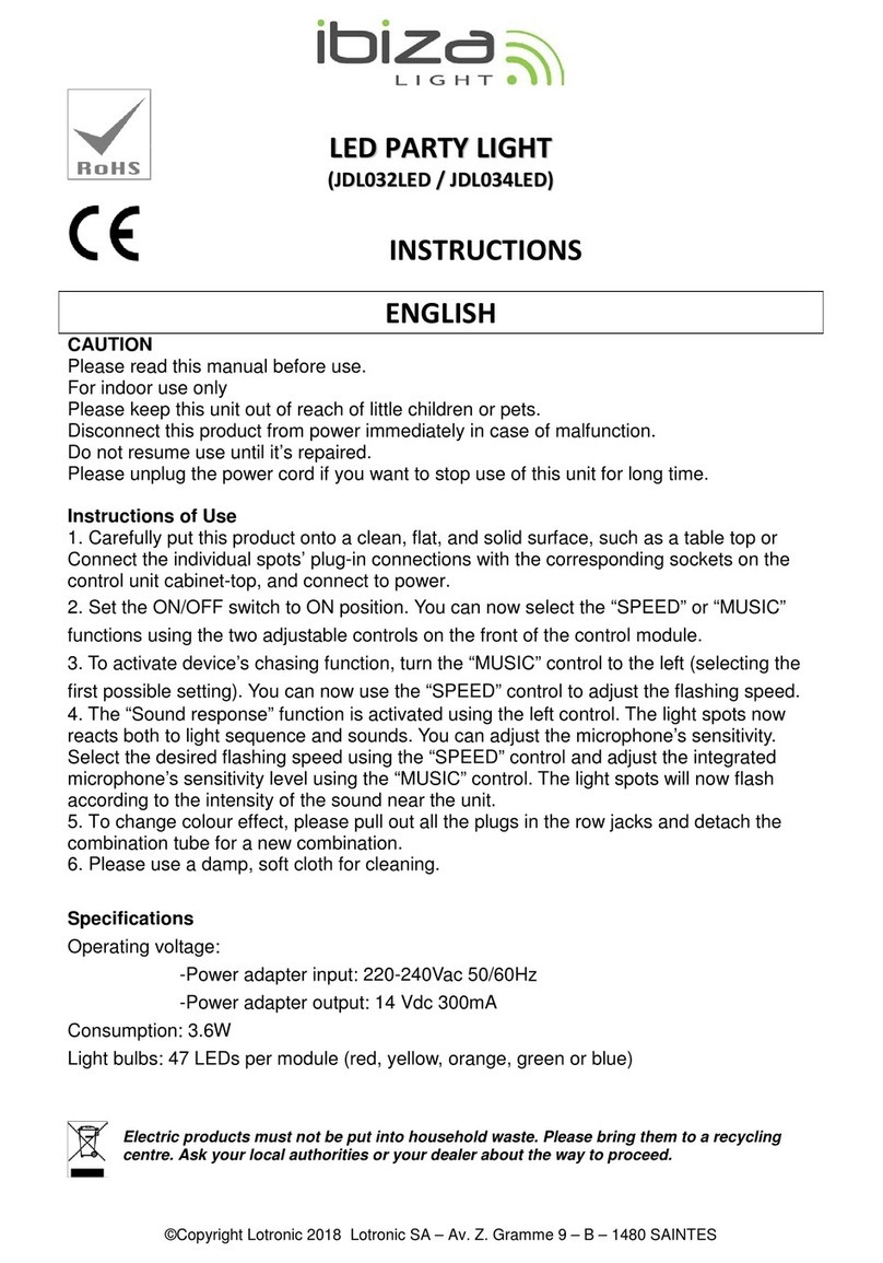 Ibiza JDL032LED instructions