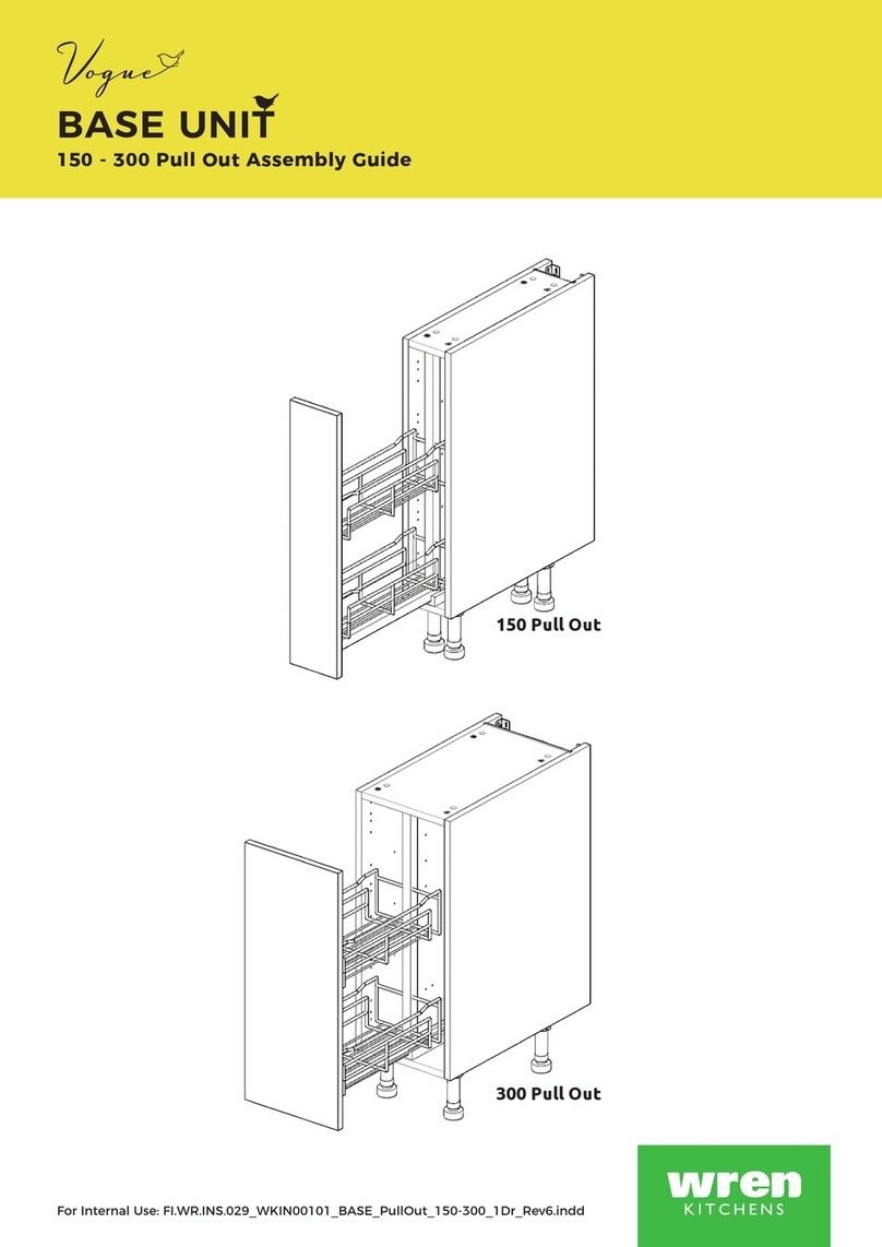 Wren Kitchens Vogue BASE UNIT 150 Pull Out User manual Wren Kitchens Vogue BASE UNIT 150 Pull Out User manual
