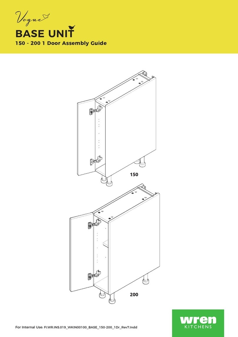 Wren Kitchens Vogue BASE UNIT 150 1 Door Assembly guide Wren Kitchens Vogue BASE UNIT 150 1 Door Assembly guide