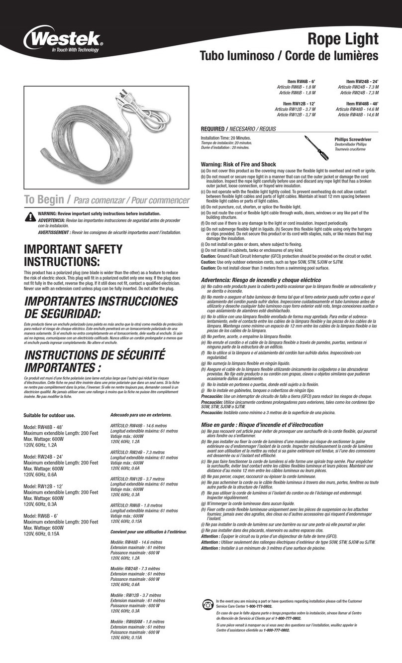 WESTEK RW6B quick start guide