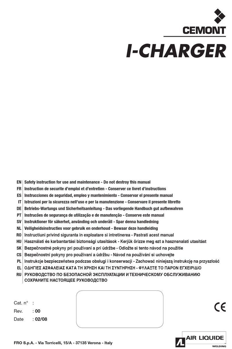 CEMONT I-CHARGER 1.5 Safety instruction for use and maintenance