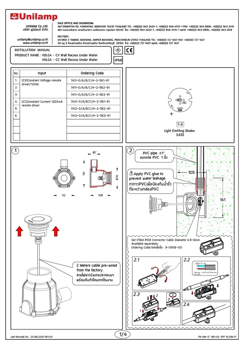 Unilamp VOLGA 7411-O-2-561-91 installation manual