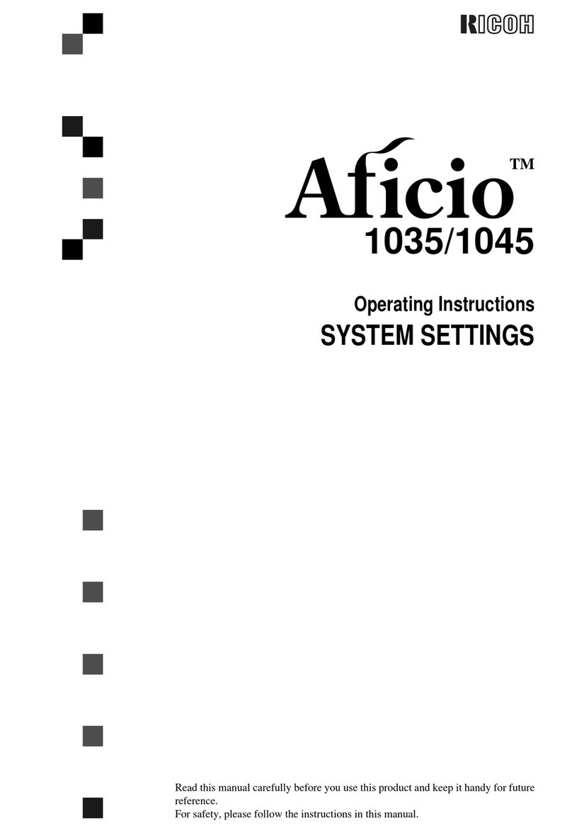 Ricoh Aficio 1035 Series User manual