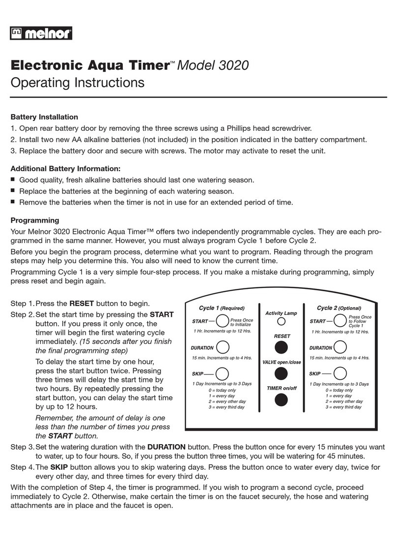 Melnor Electronic Aqua Timer 3020 User manual