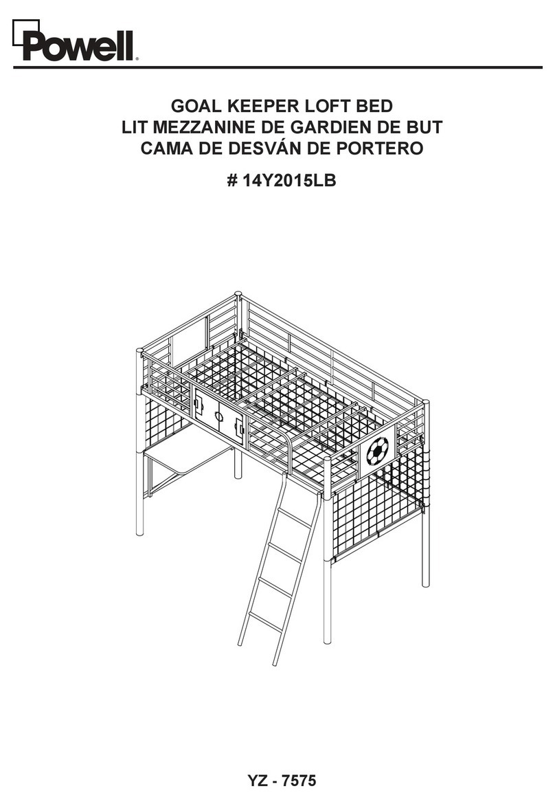 Powell GOAL KEEPER LOFT BED 14Y2015LB Assembly instruction