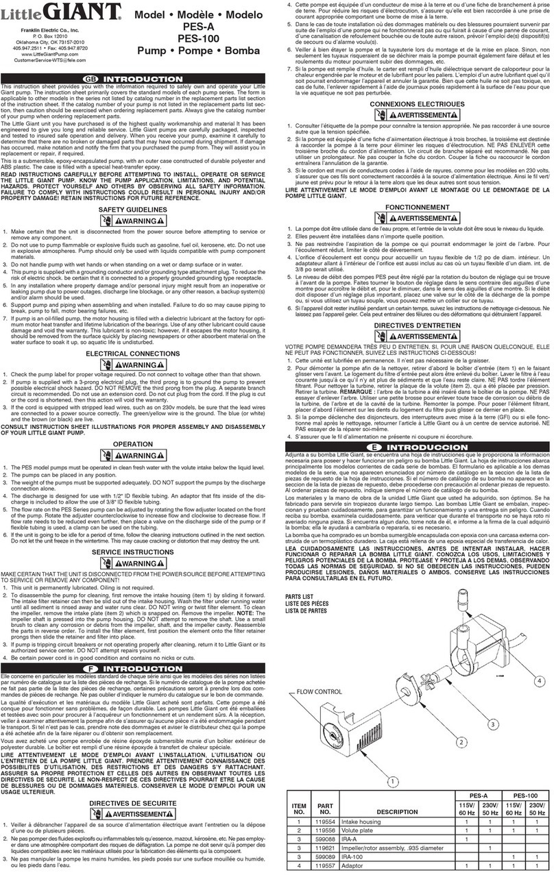 Little Giant PES-A manual