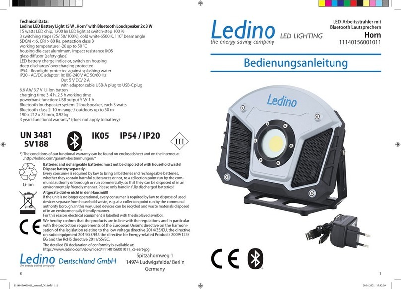 Ledino Horn instruction manual