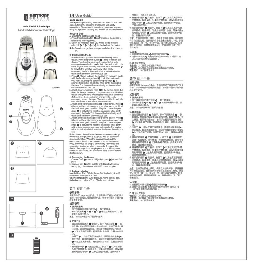 Lifetrons Ionic Facial & Body Spa user guide