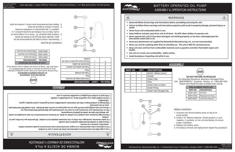 Masterbuilt 20091210 Assembly & operation instructions Masterbuilt 20091210 Assembly & operation instructions