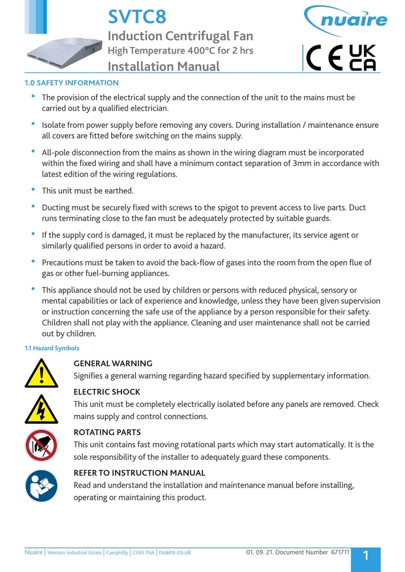 NuAire SVTC8 User manual