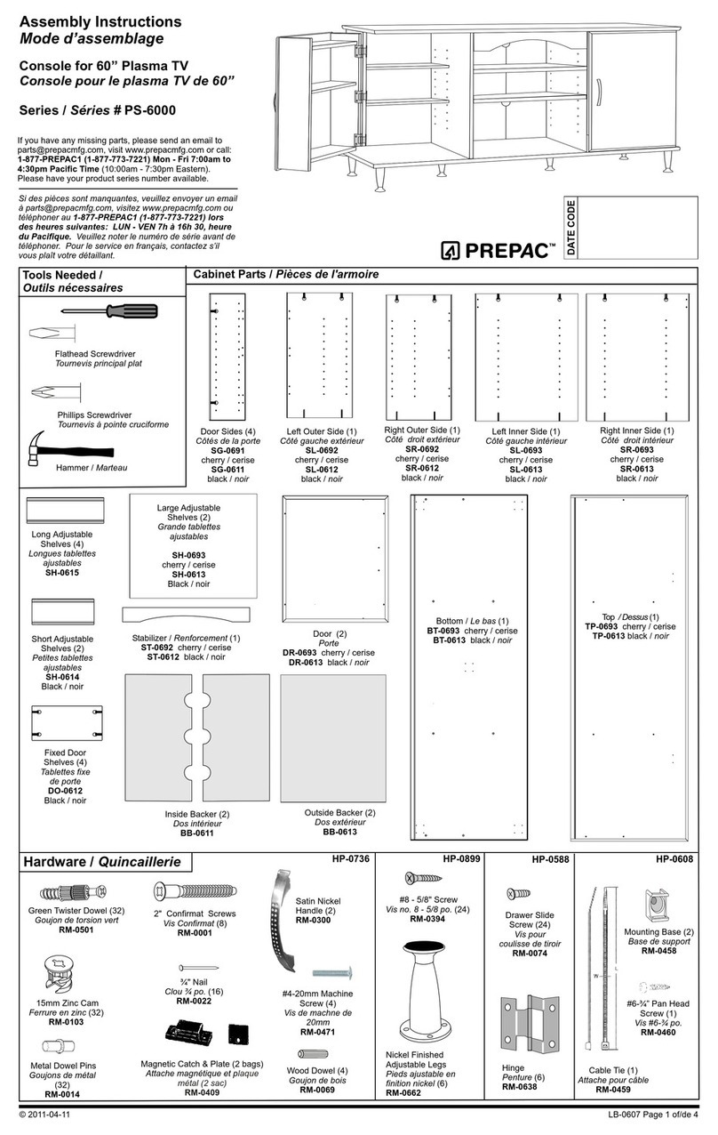 Prepac PS-6000 User manual
