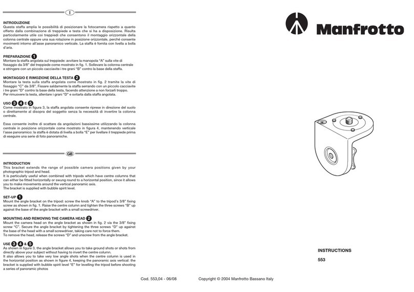Manfrotto 553 User manual