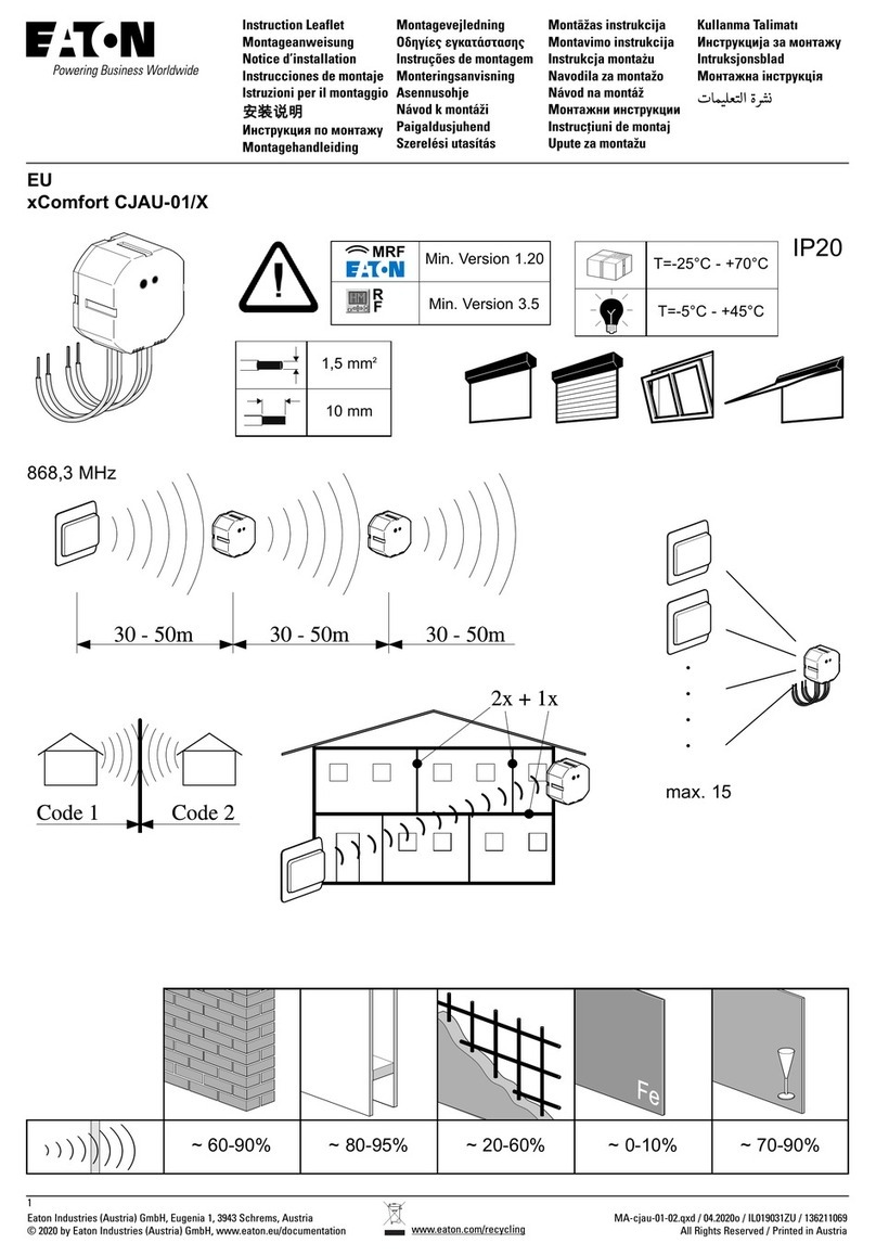 Eaton xComfort CJAU-01/X Instruction leaflet