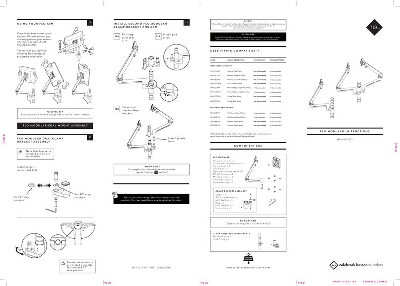 Colebrook Bosson Saunders FLO MODULAR instructions Colebrook Bosson Saunders FLO MODULAR instructions