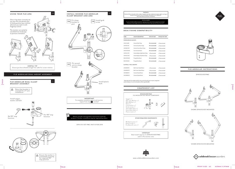 Colebrook Bosson Saunders FLO MODULAR instructions